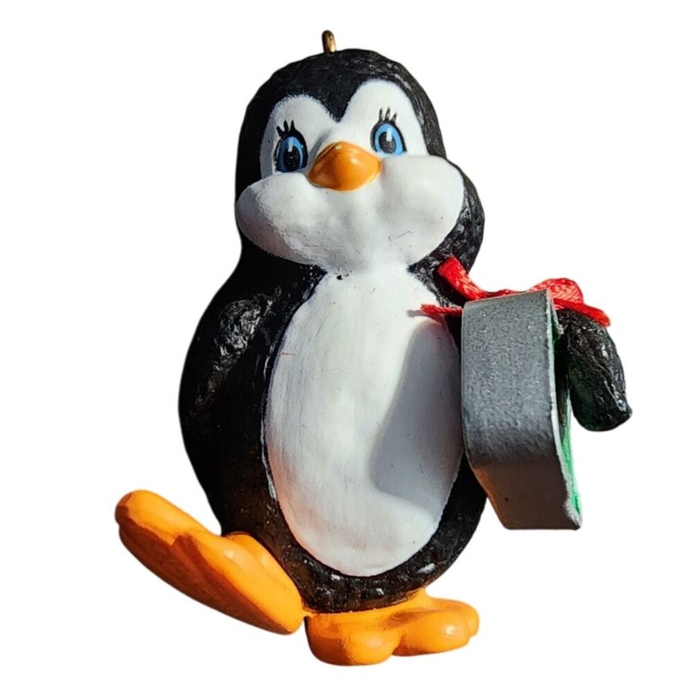1986 Hallmark Penguin Special Delivery Christmas Ornament